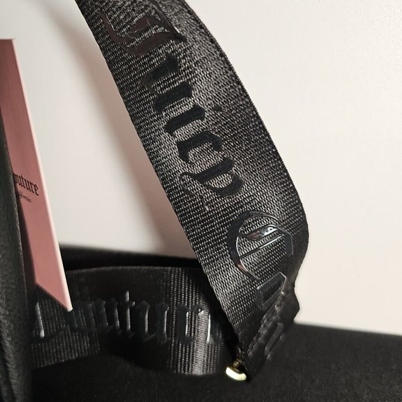 New Juicy Couture Black Obsession Crossbody Shoulder Bag Gold Studded Purse - Picture 7 of 9